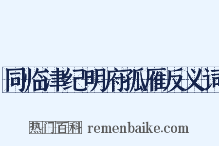 同临津纪明府孤雁反义词是什么意思的图片